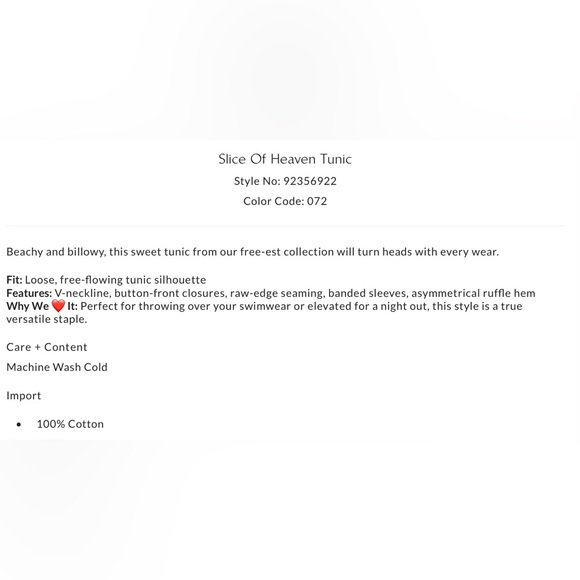 NWT Free People Small Slice of Heaven Tunic Yellow $78 retail New Blouse - Picture 5 of 6